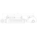 Barre De Poussée Hydraulique CAT1-1 Avec Bloc De Blocage - 530-810 Mm, 2 Tuyaux Inclus | Pour Tracteur, Force 3,5T